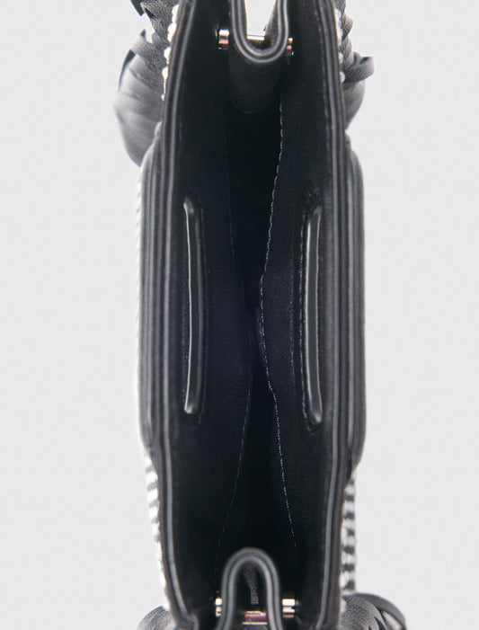 Rhinestone M mini bag Black