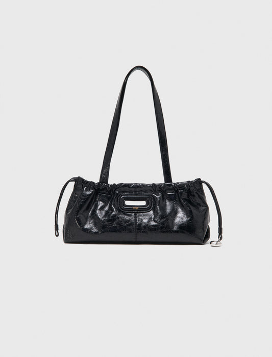 Crackled leather Milpli Gazette Black