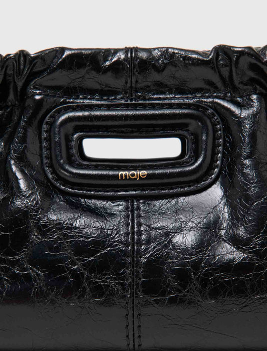 Crackled leather Milpli Gazette Black