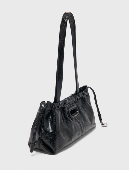 Crackled leather Milpli Gazette Black