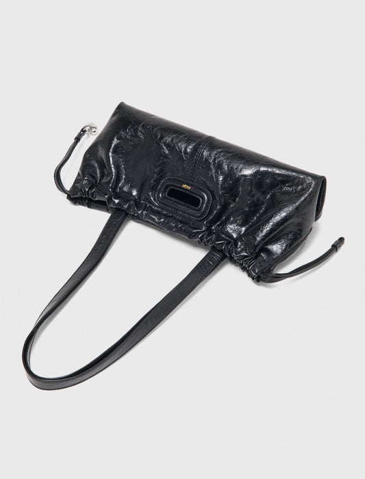 Crackled leather Milpli Gazette Black