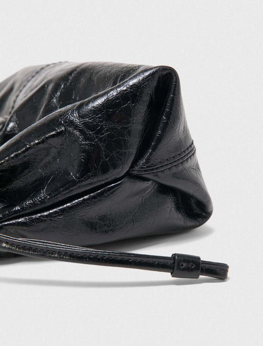 Crackled leather Milpli Gazette Black