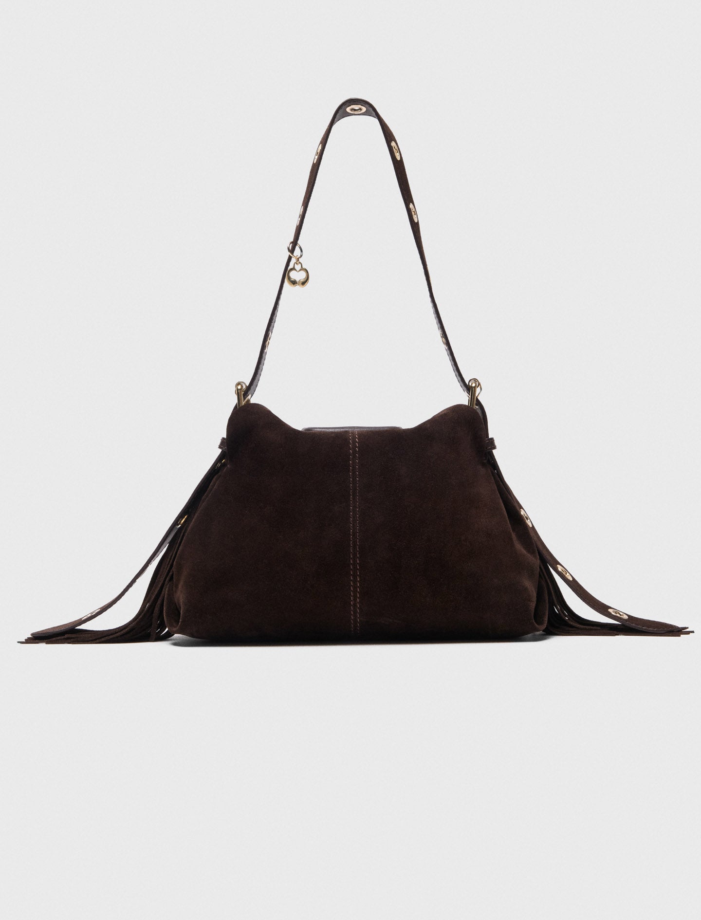 Suede Miss M bag Dark Brown