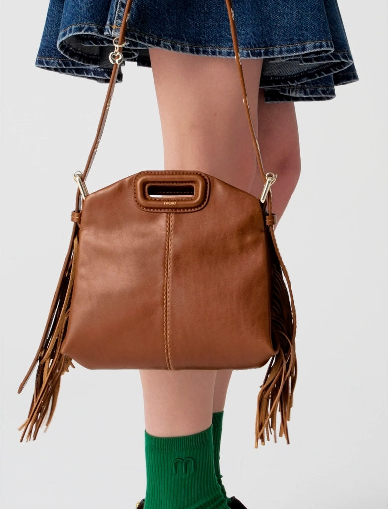 Smooth leather mini Miss M bag Tobacco