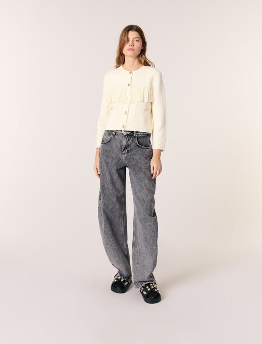Ecru featured Rhinestone Detail Cardigan