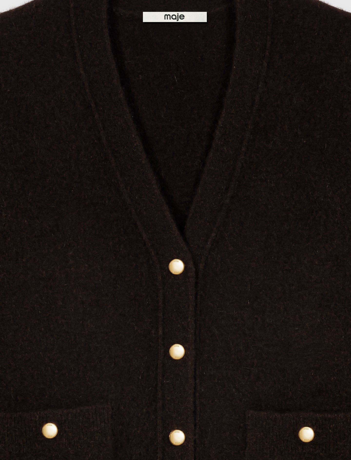 Long yak cardigan Dark Brown