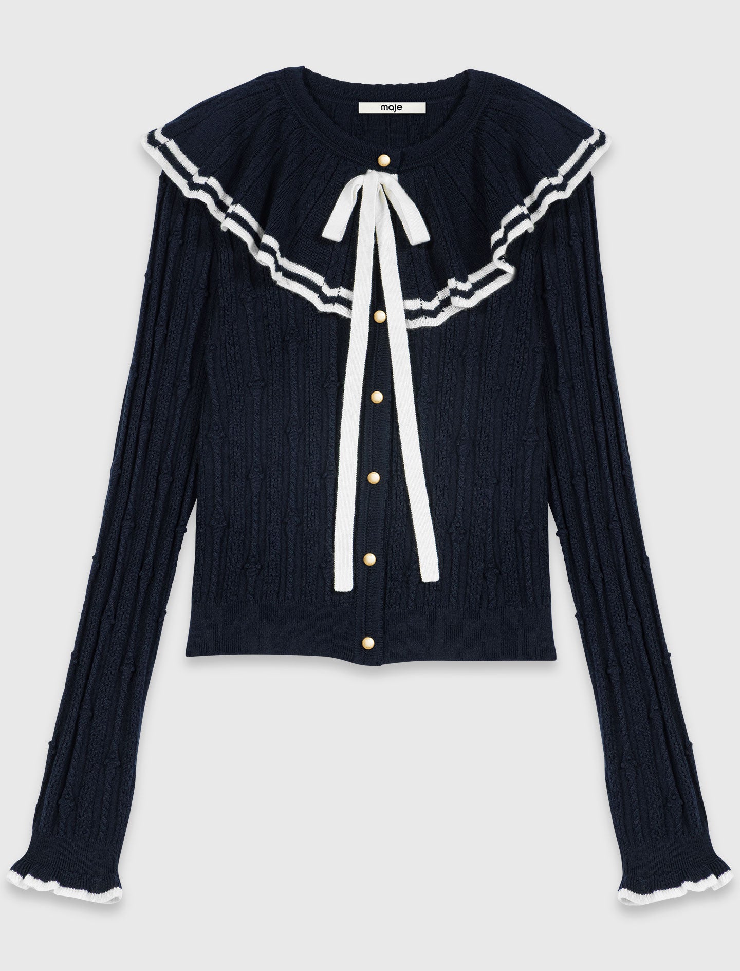 Layered cape cardigan Navy