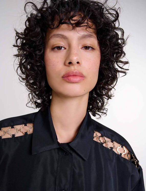Black  -Openwork shirt
