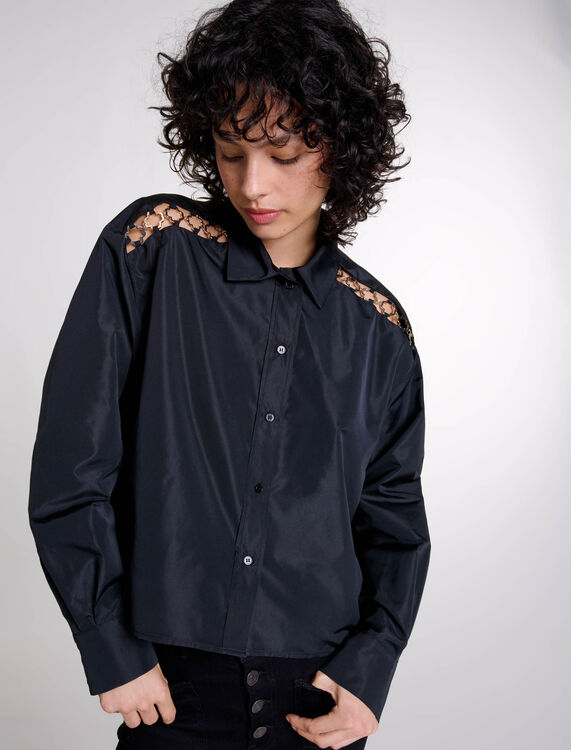 Black  -Openwork shirt