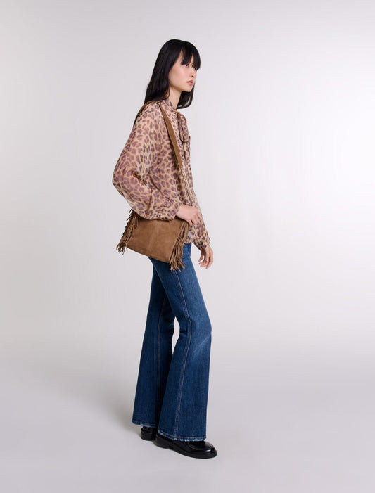 Leopard Print  -Patterned Pussy Bow Shirt