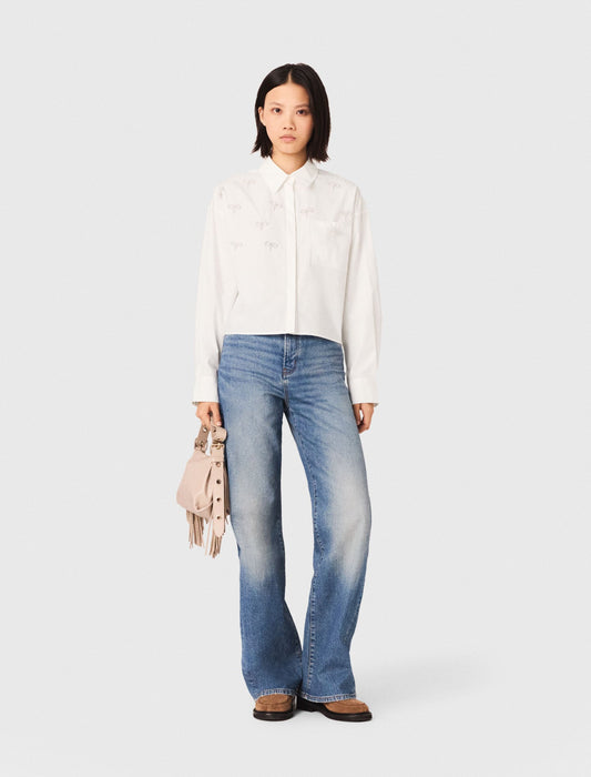 قميص قصير مزين بأحجار