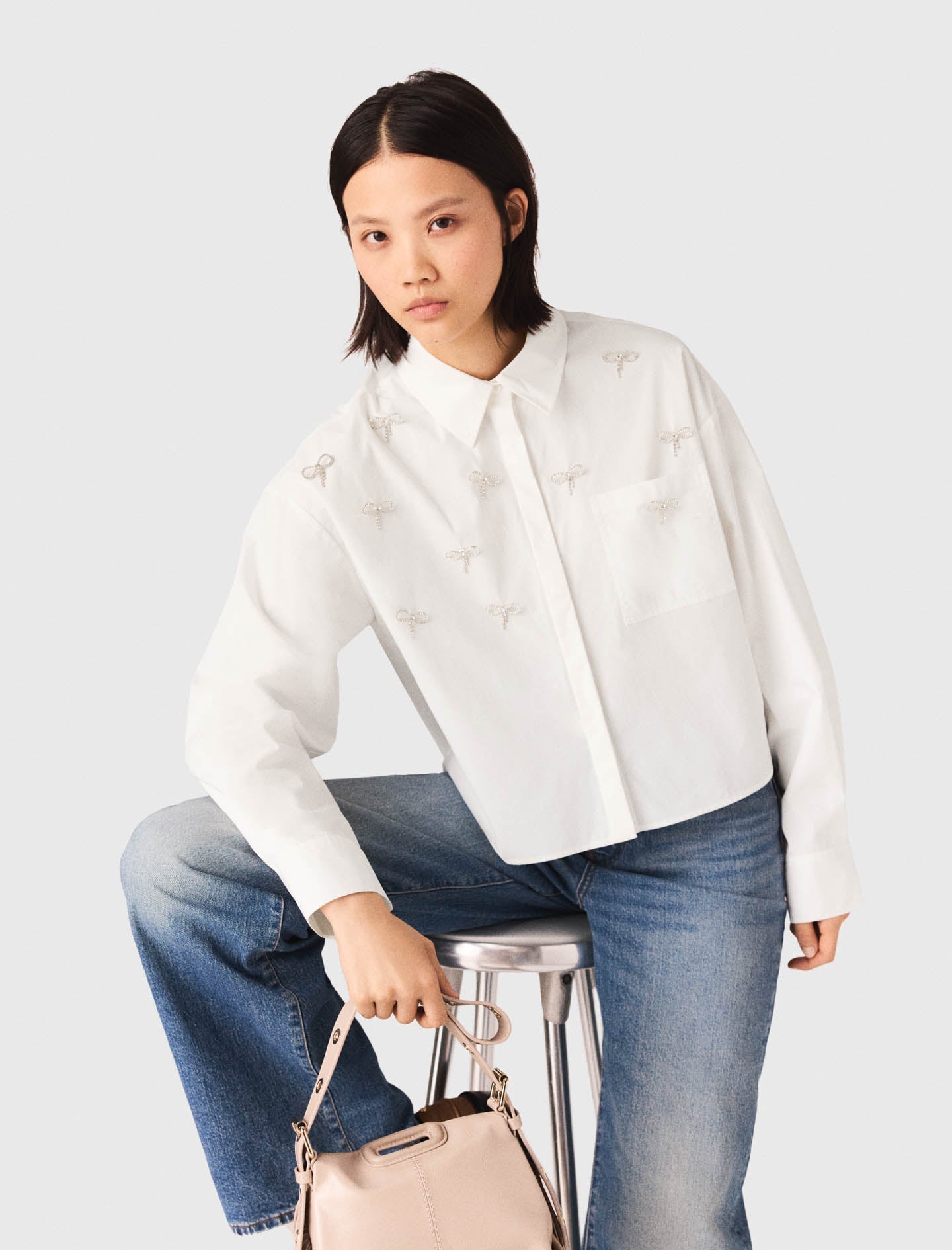 Jewel detail shirt