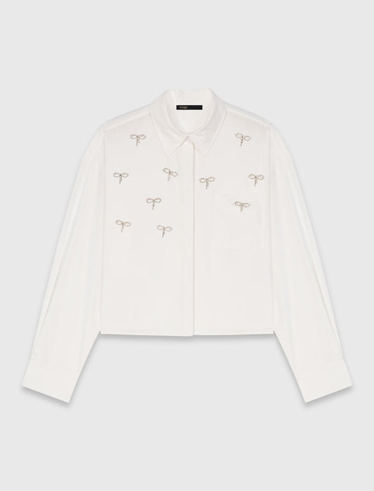 قميص قصير مزين بأحجار