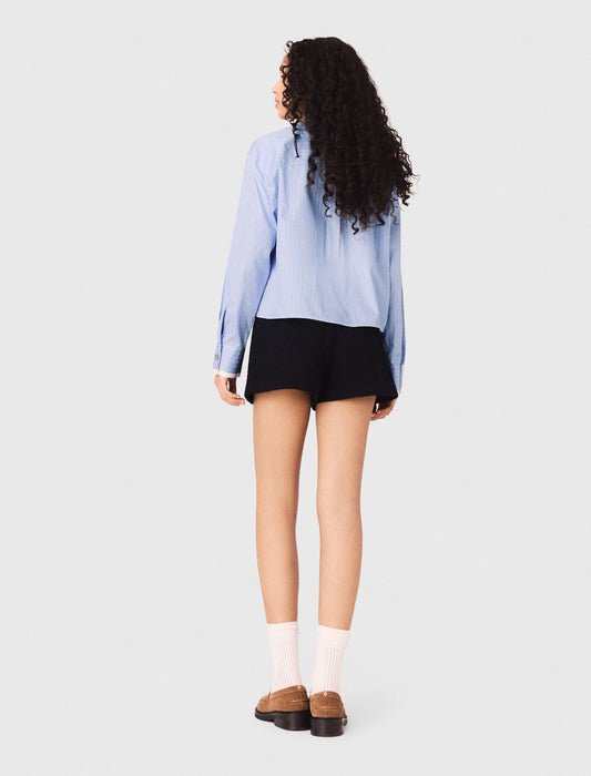 Shirt With Removable Jewel Collar SKY