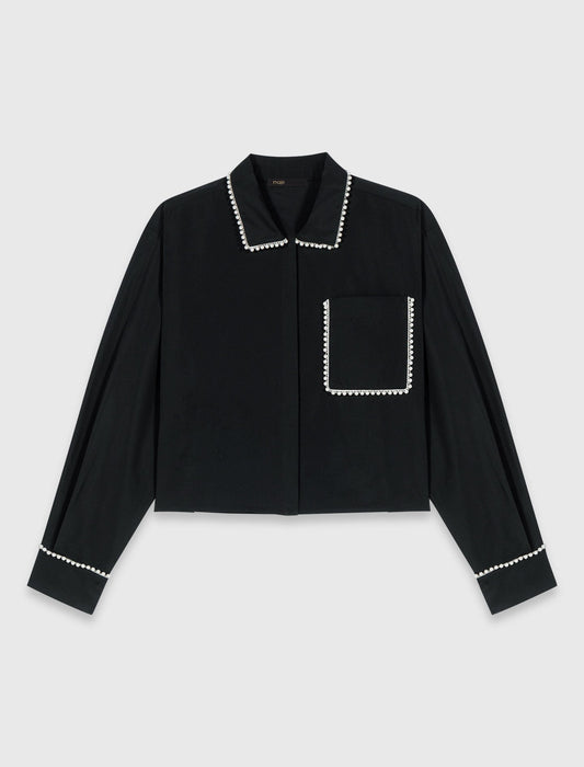 قميص أسود قصير