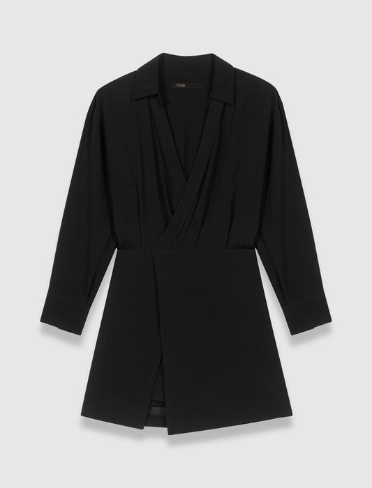 Black  -straight-fit playsuit
