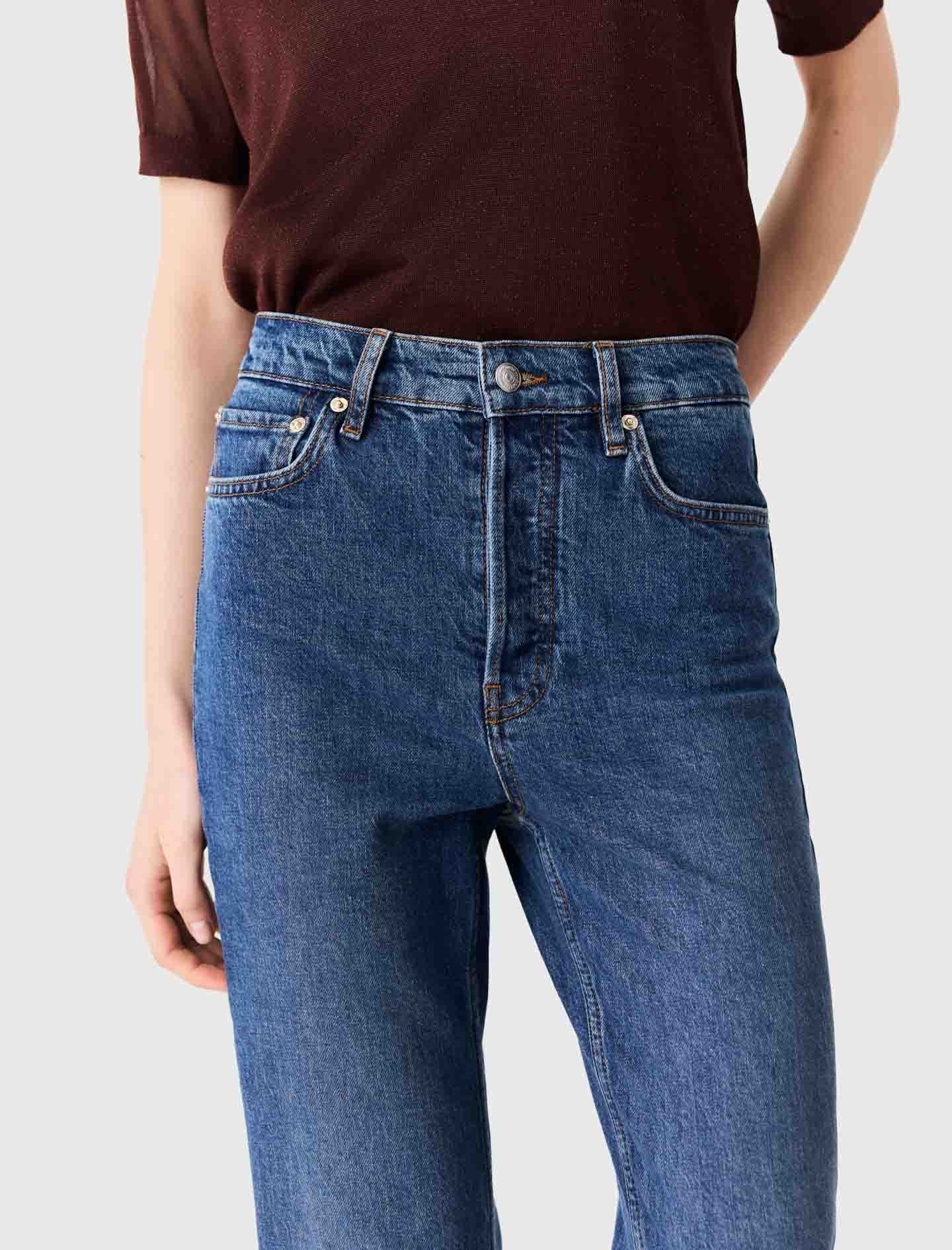 Skinny jeans with brooch Blue