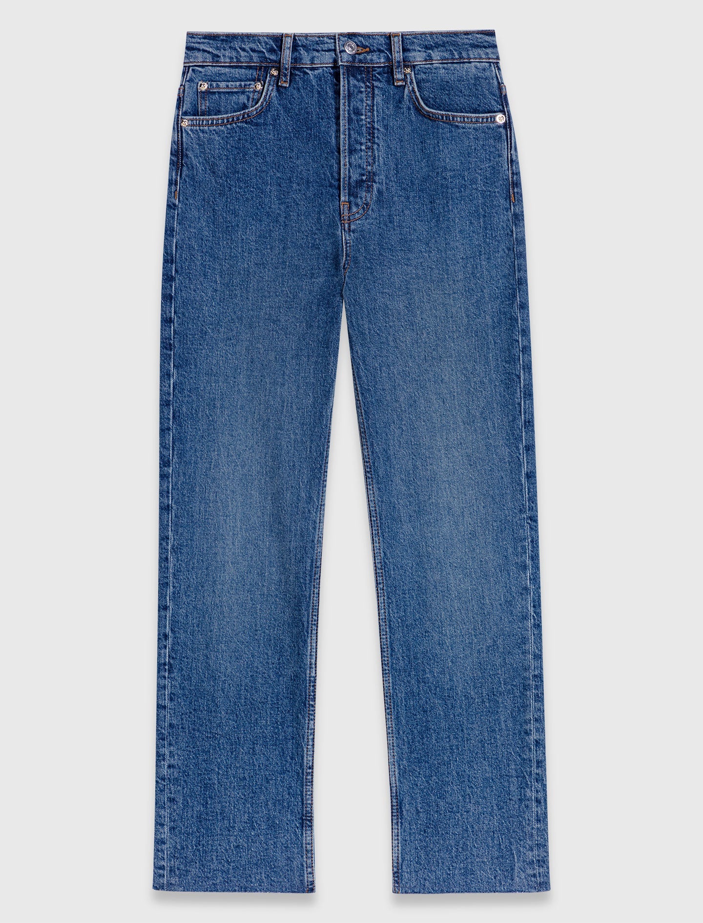 Skinny jeans with brooch Blue