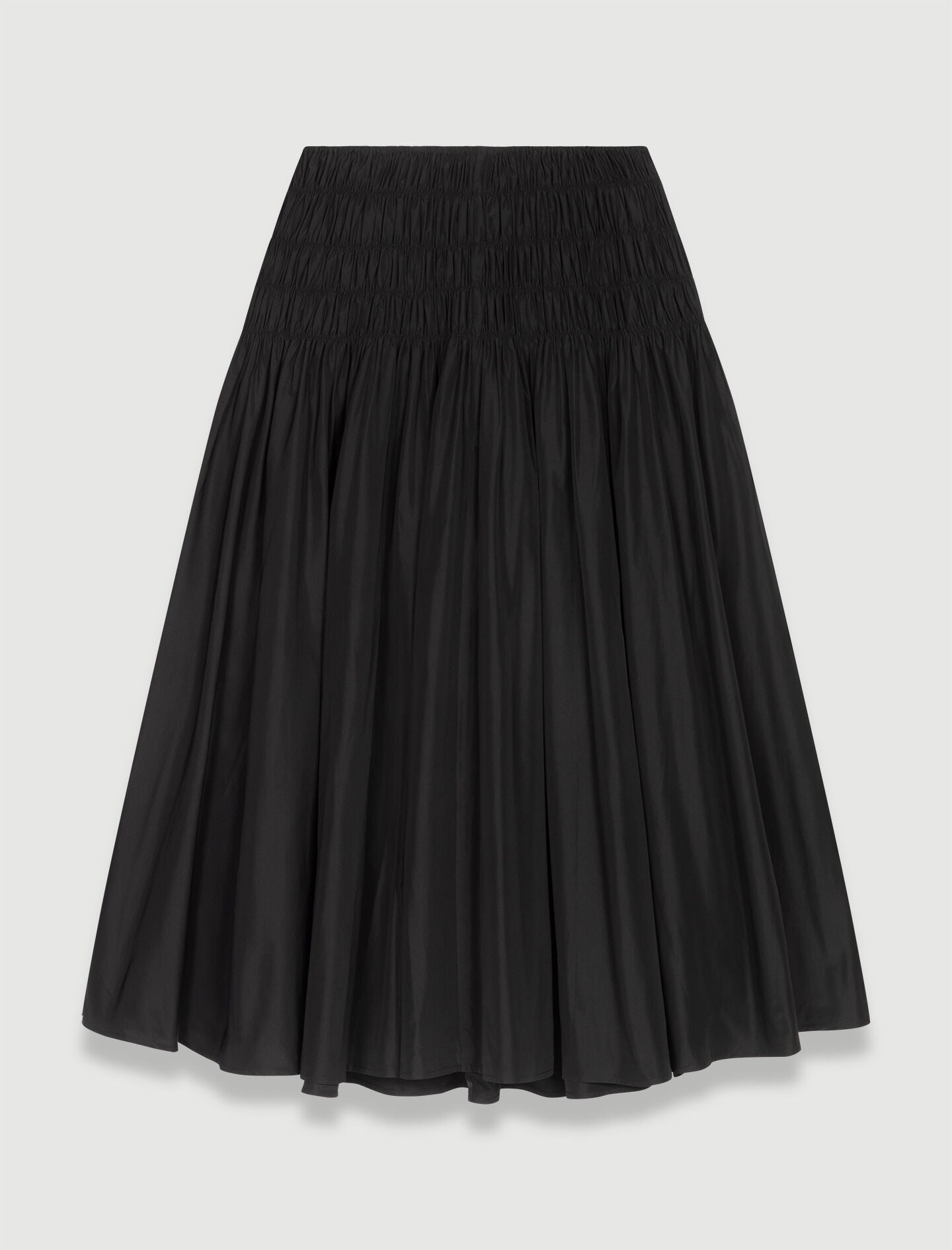 Black  -smocked maxi skirt