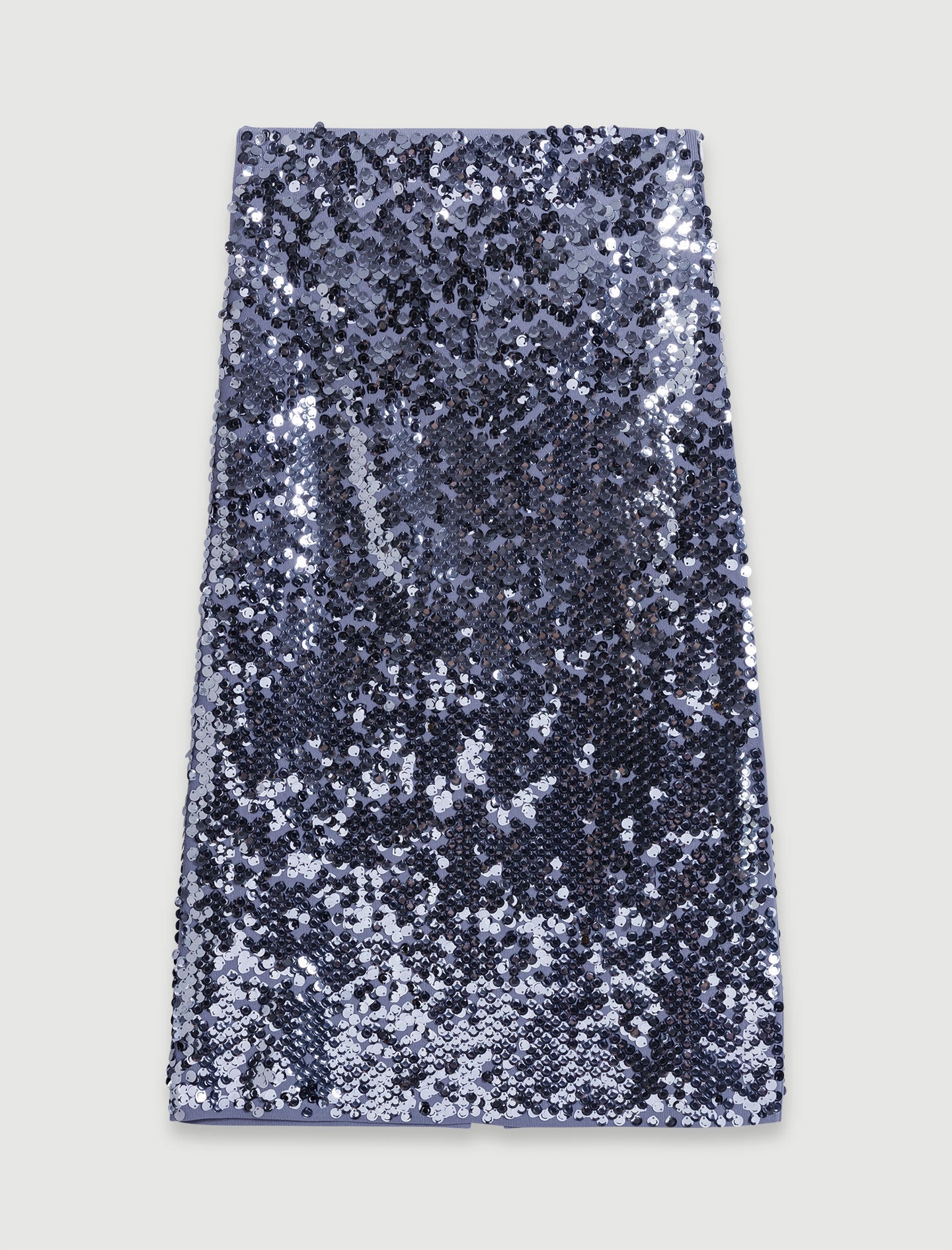 Grey   Knit skirt with sequins