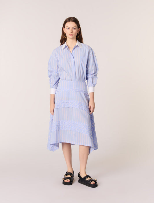 Light Blue Stripes-featured-Striped cotton maxi skirt