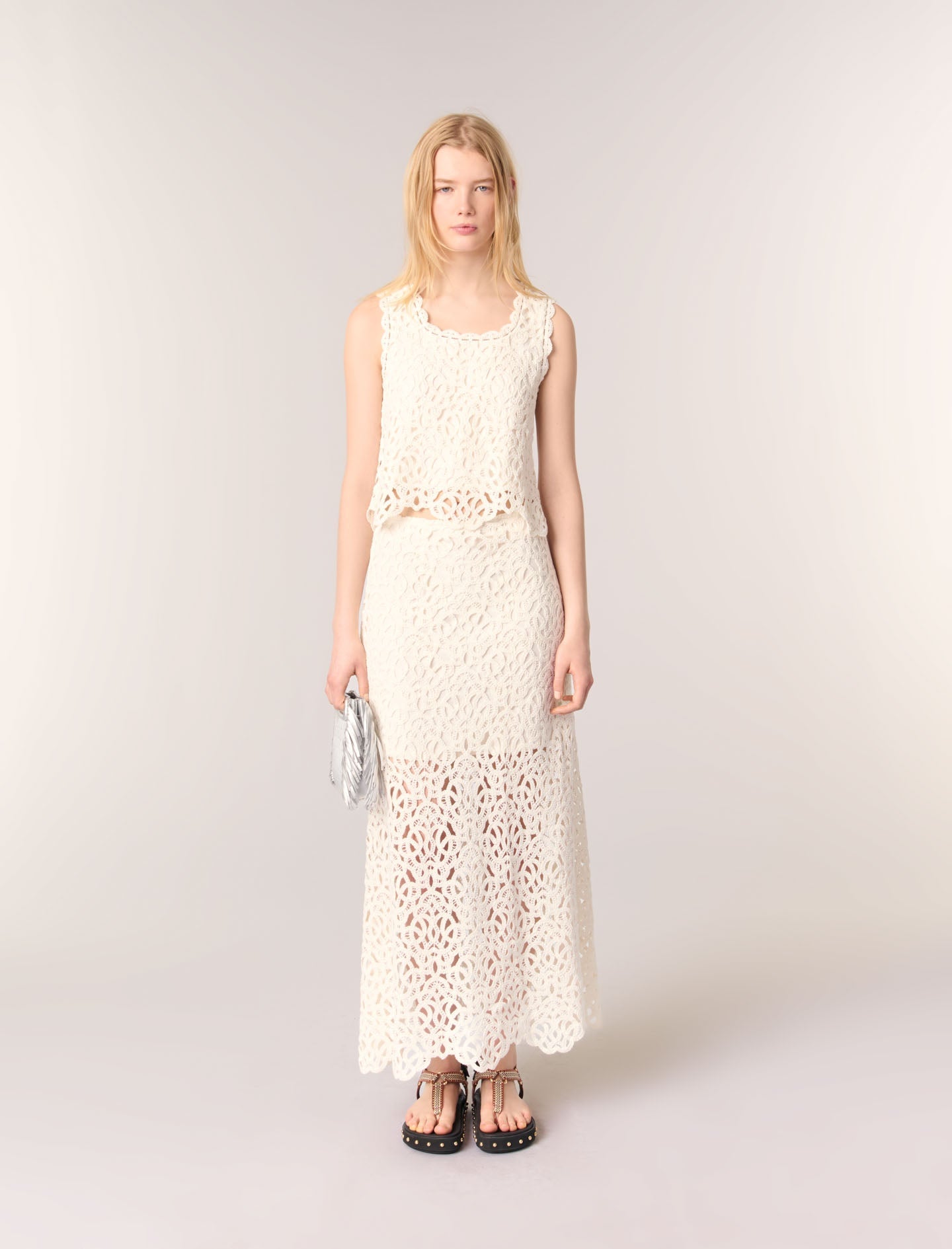 Ecru-featured-Long crochet skirt