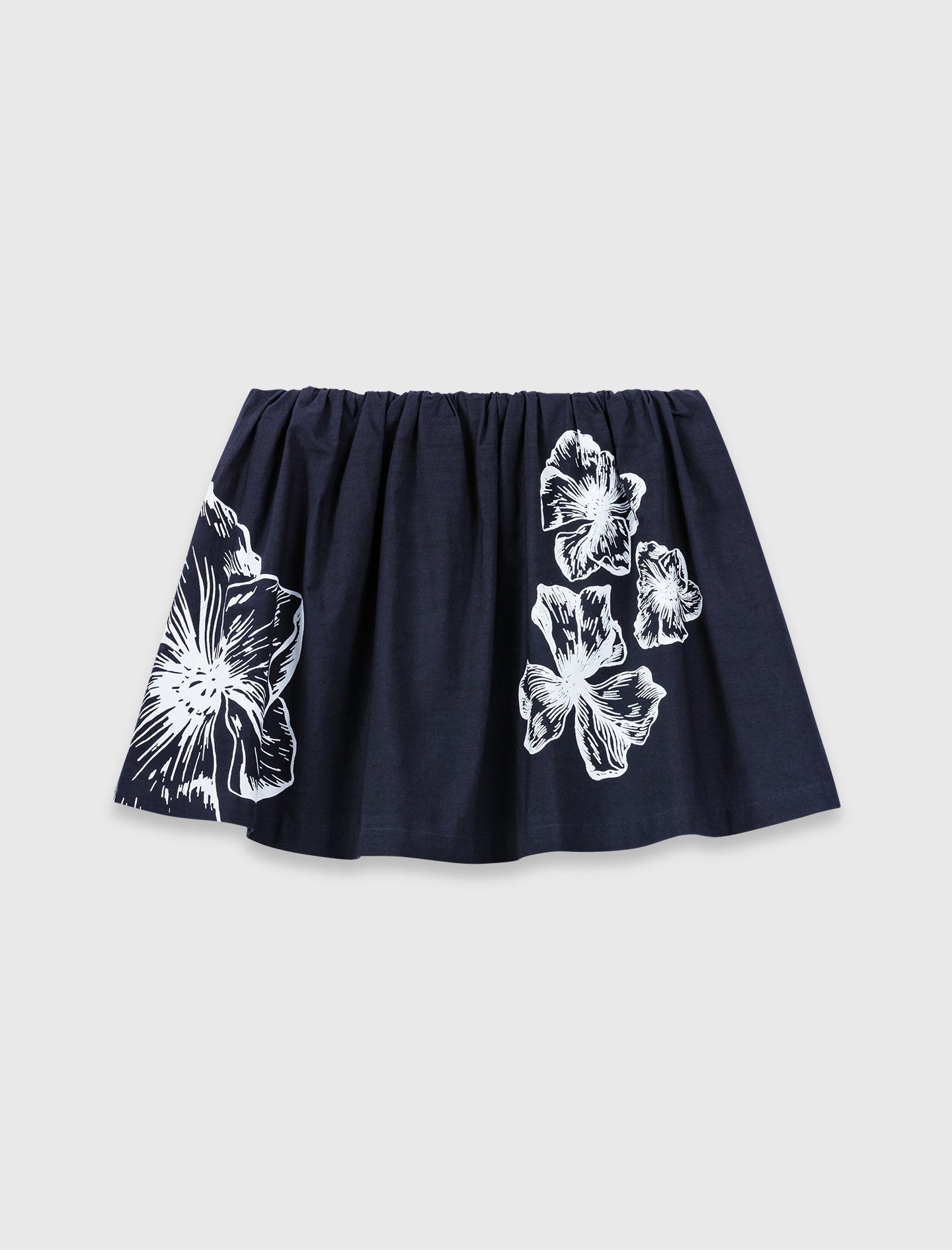 Short cotton skirt NAVY