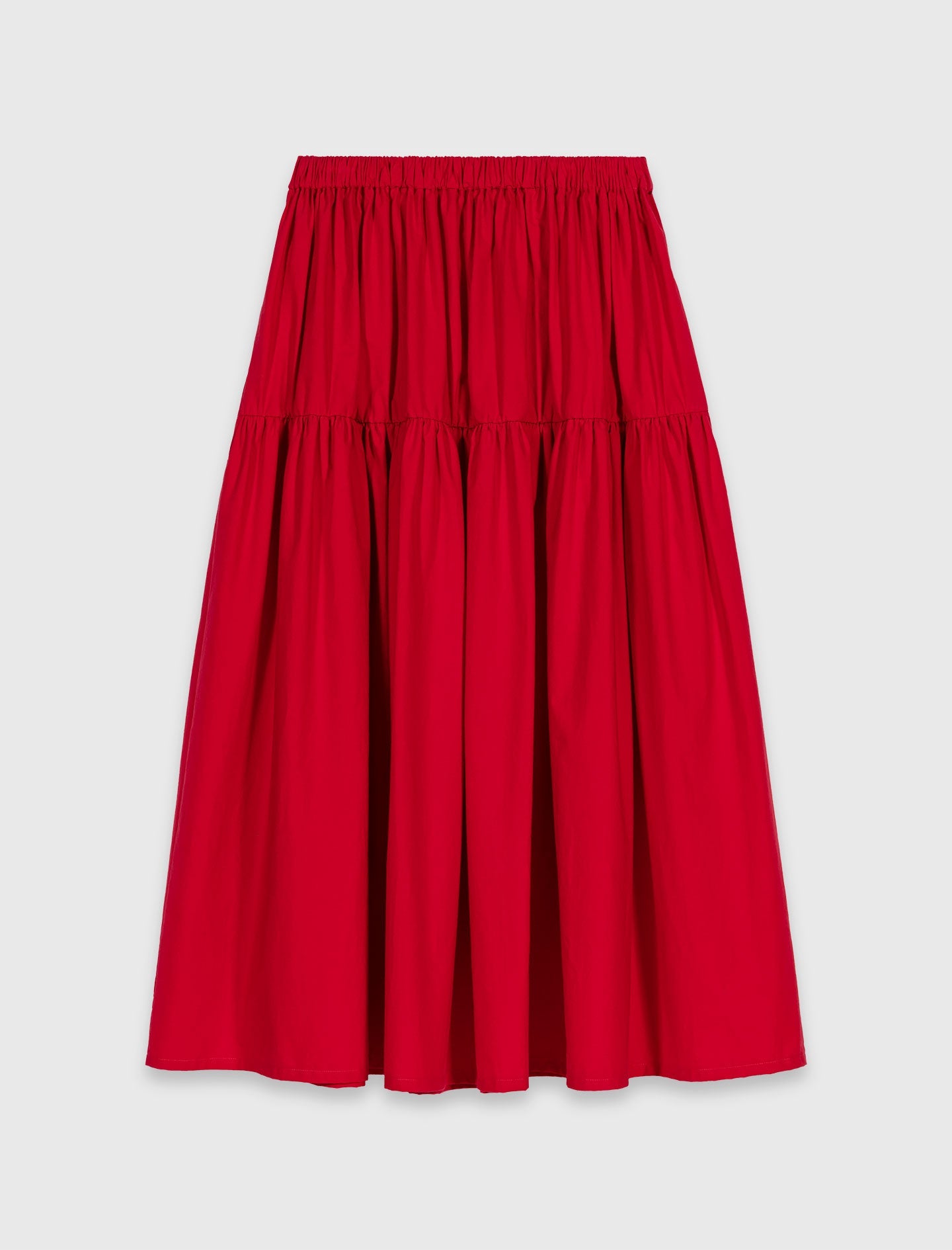 Long gathered skirt Red