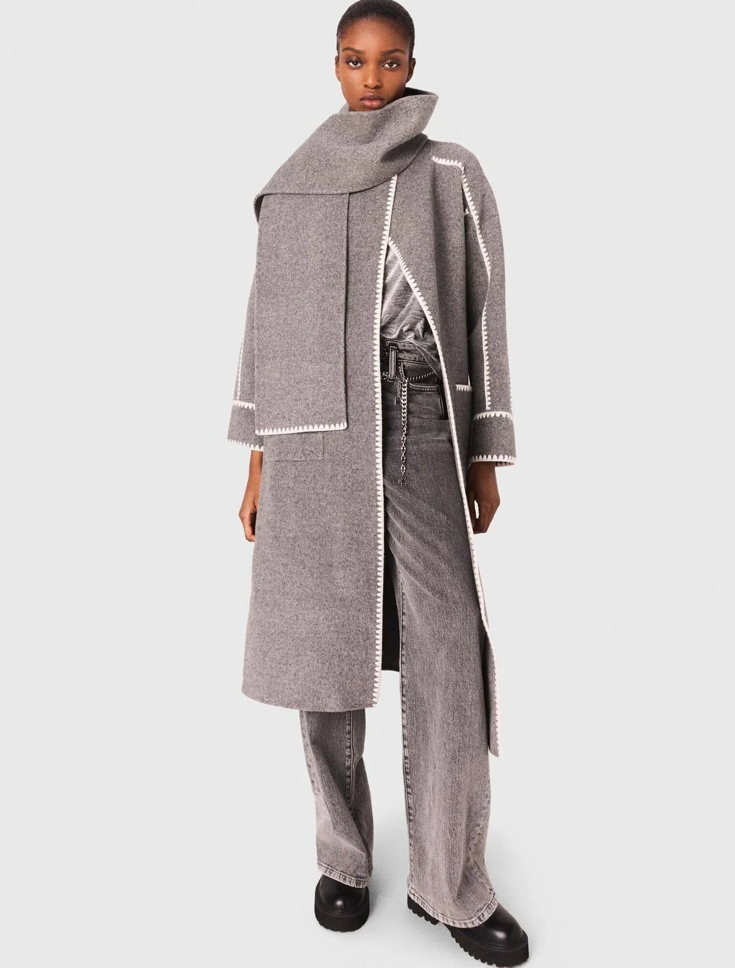 Long double-faced coat