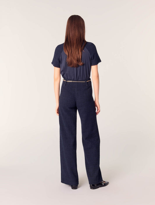 Navy-Belted Jeans