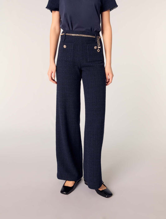Navy-Belted Jeans