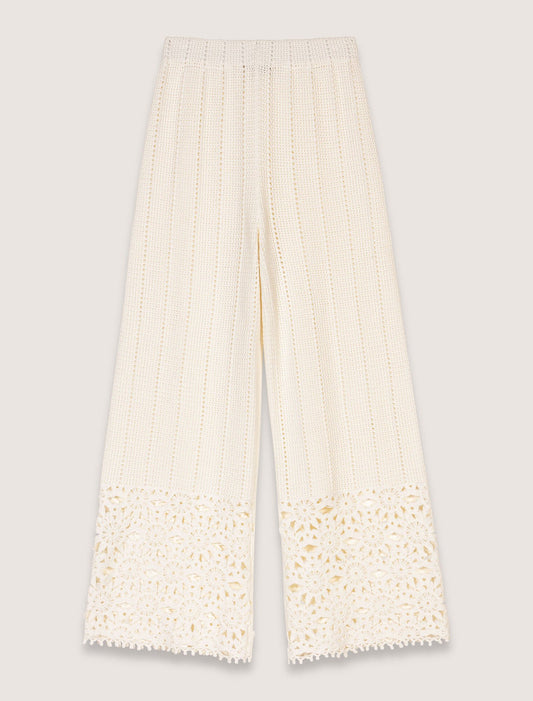 White-Crochet trousers