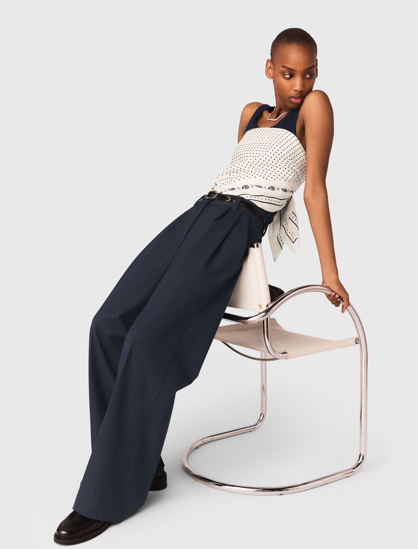 Striped suit trousers NAVY