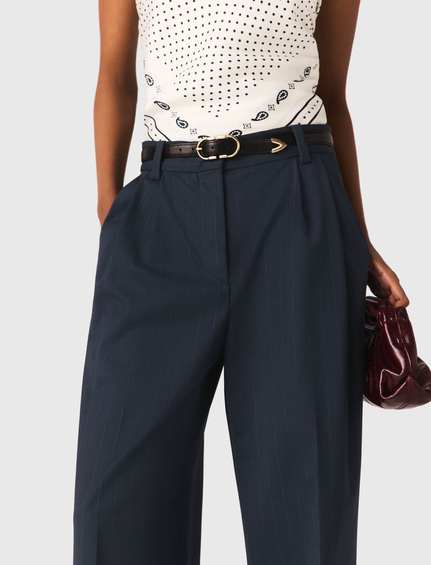 Striped suit trousers NAVY