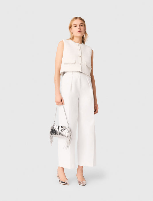Balloon Suit Trousers White