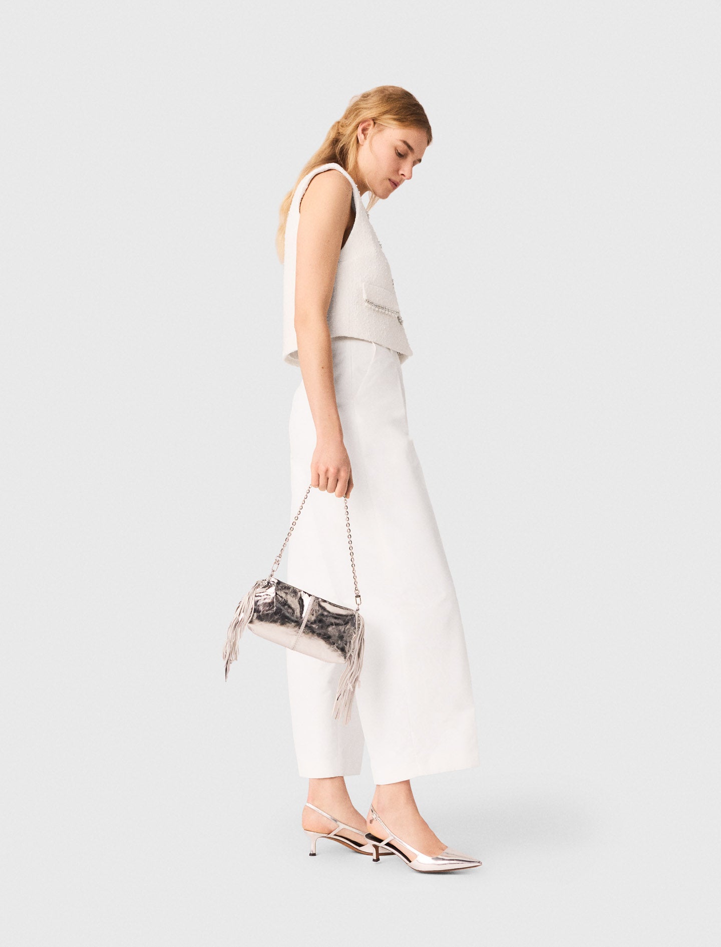 Balloon Suit Trousers White
