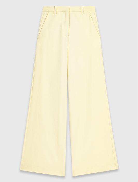 Suit Trousers Pale Yellow