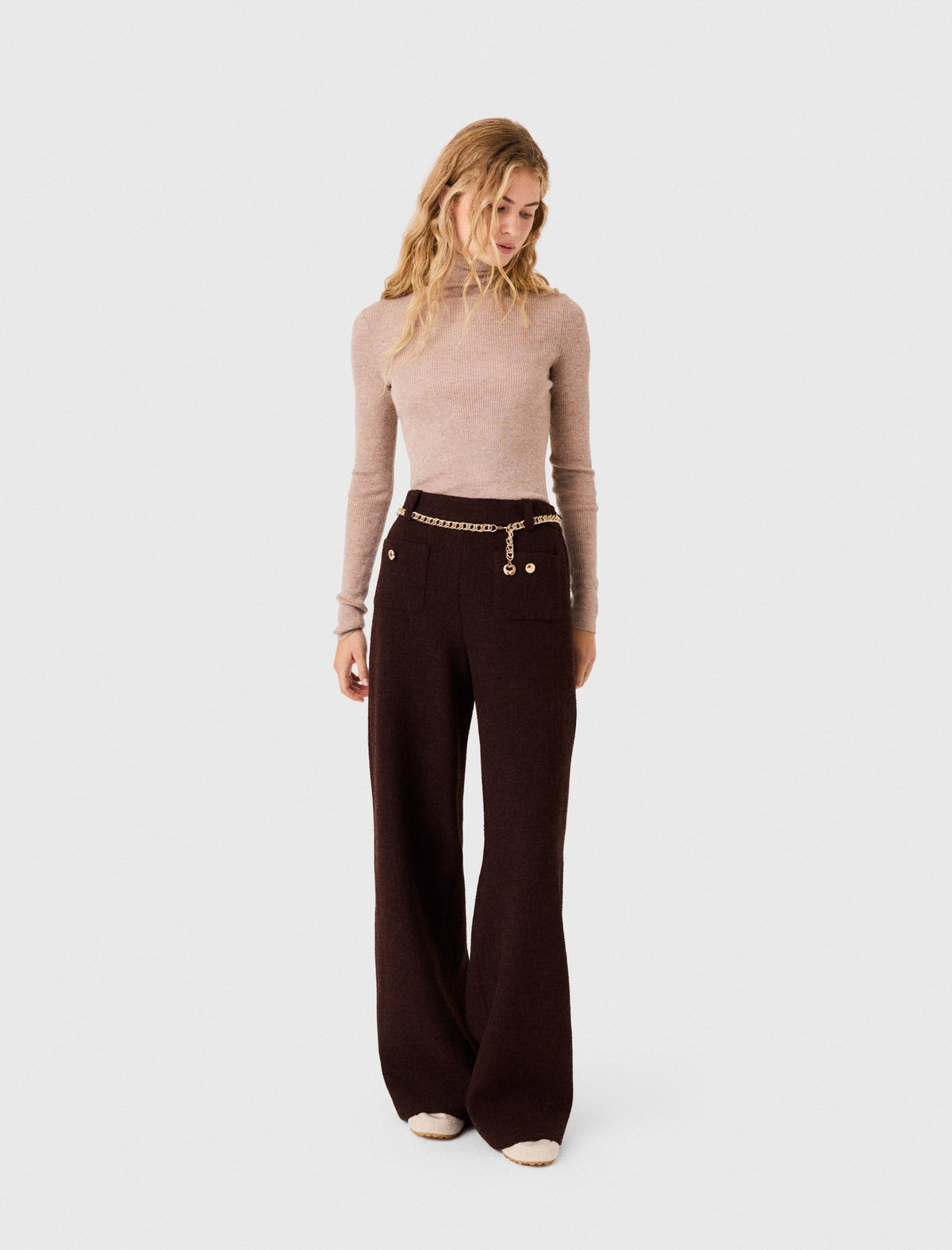 Tweed Trousers Dark Brown