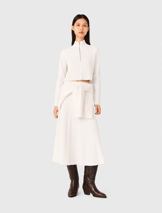 High-neck jumper Ecru