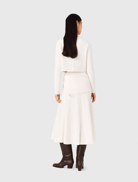 High-neck jumper Ecru