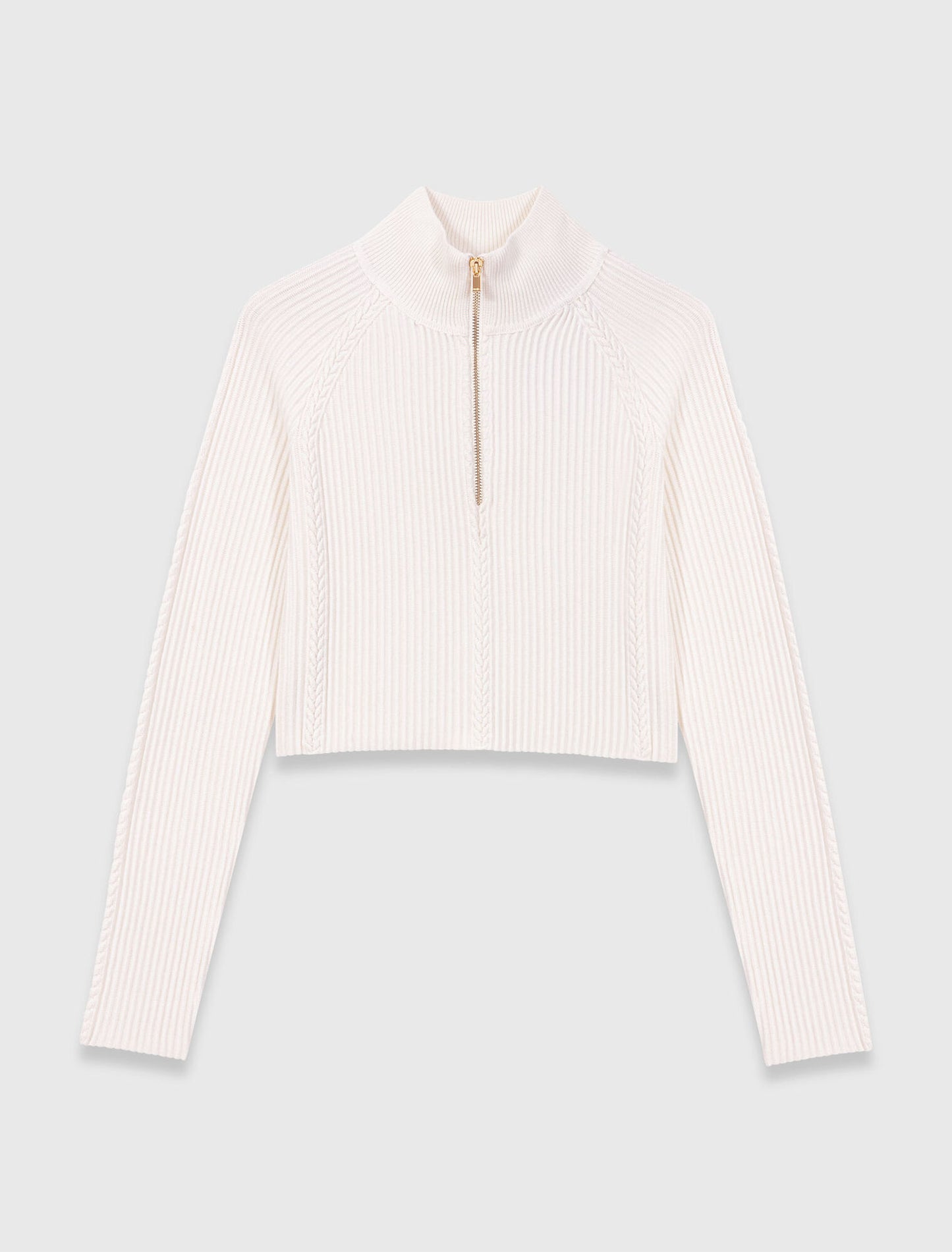 High-neck jumper Ecru
