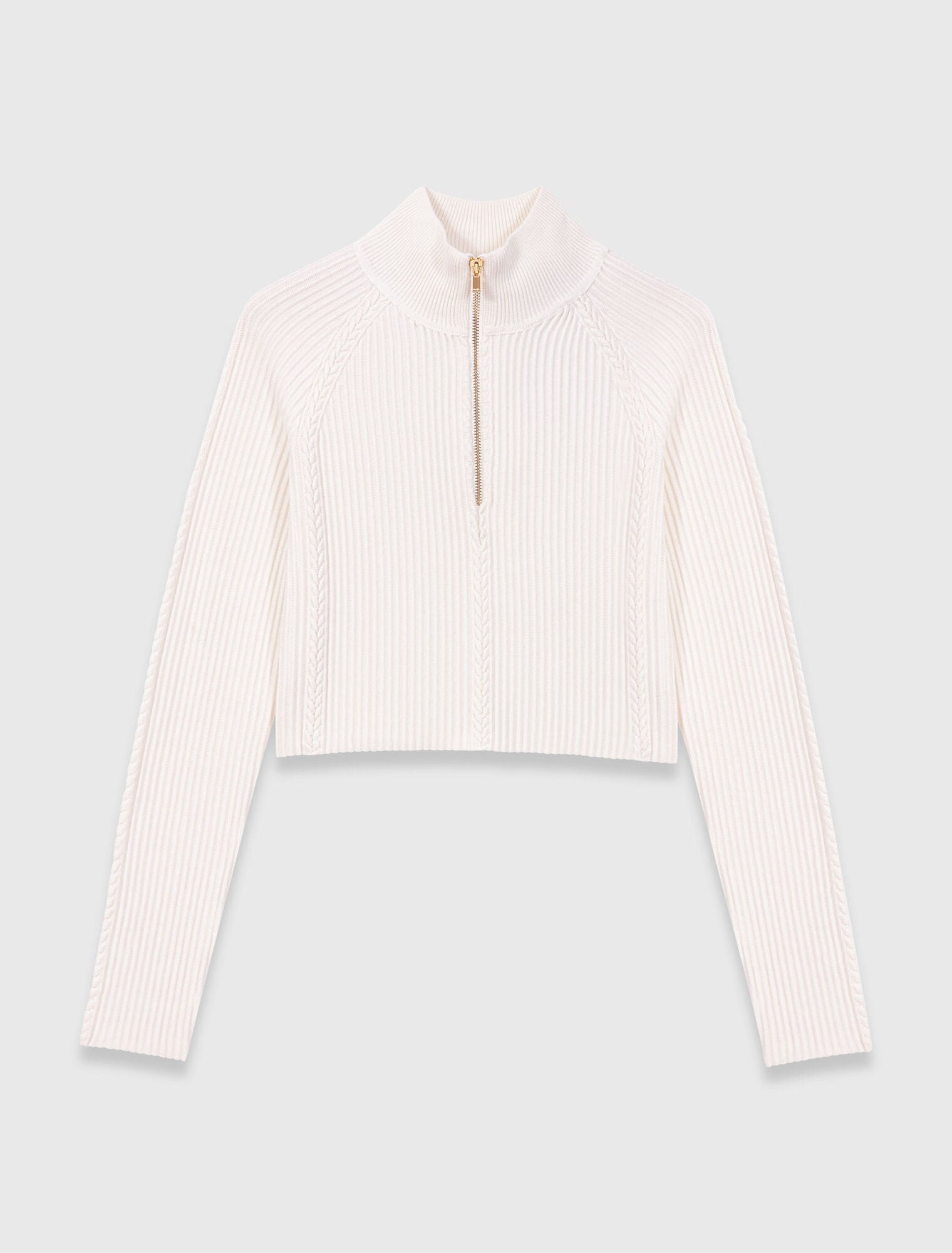 High-neck jumper Ecru