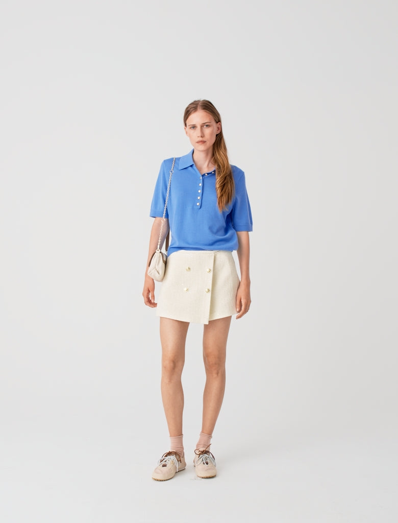 Polo collar jumper Blue