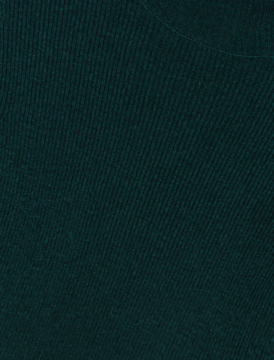 Second-skin high-neck jumper Bottle Green