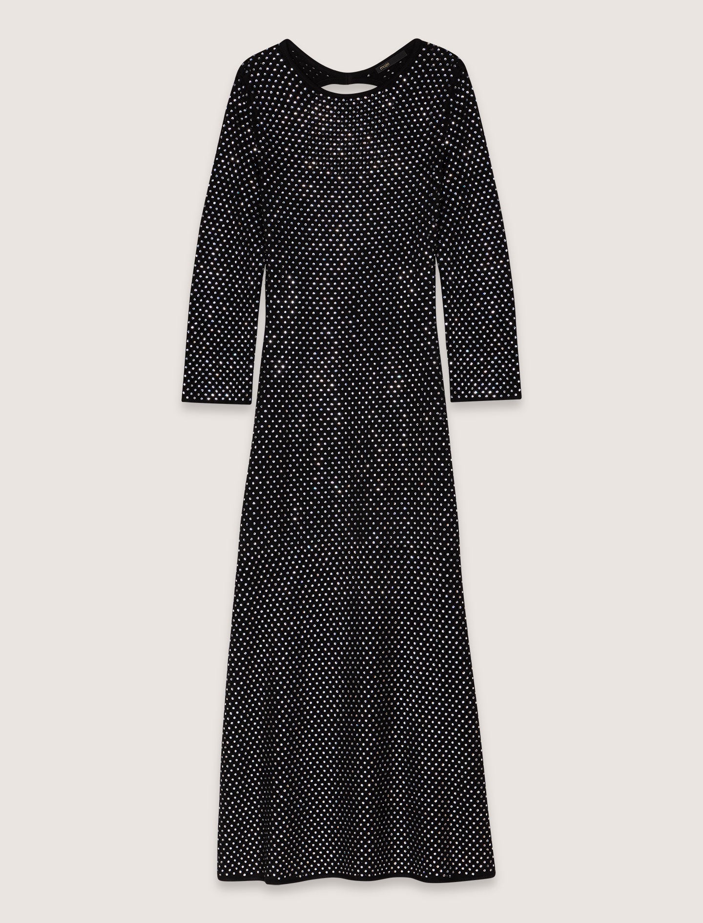 Black Rhinestone Maxi Dress