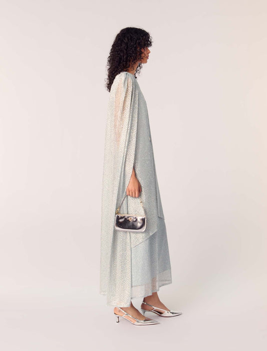 Blue Sky Maxi Dress with Cape