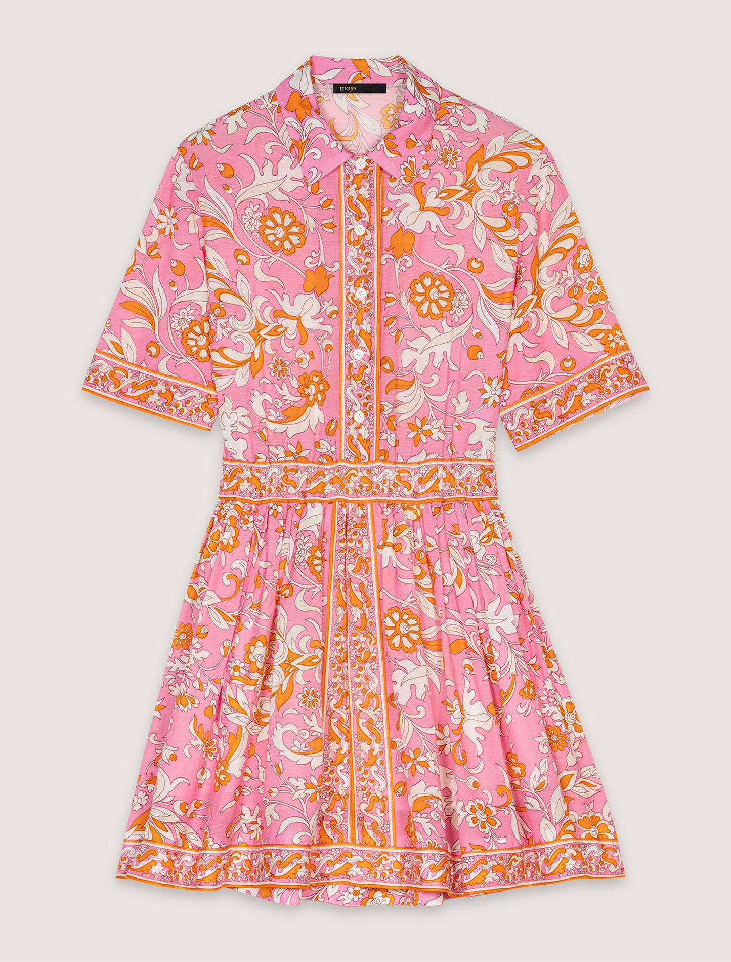 Short flowing patterned dress
