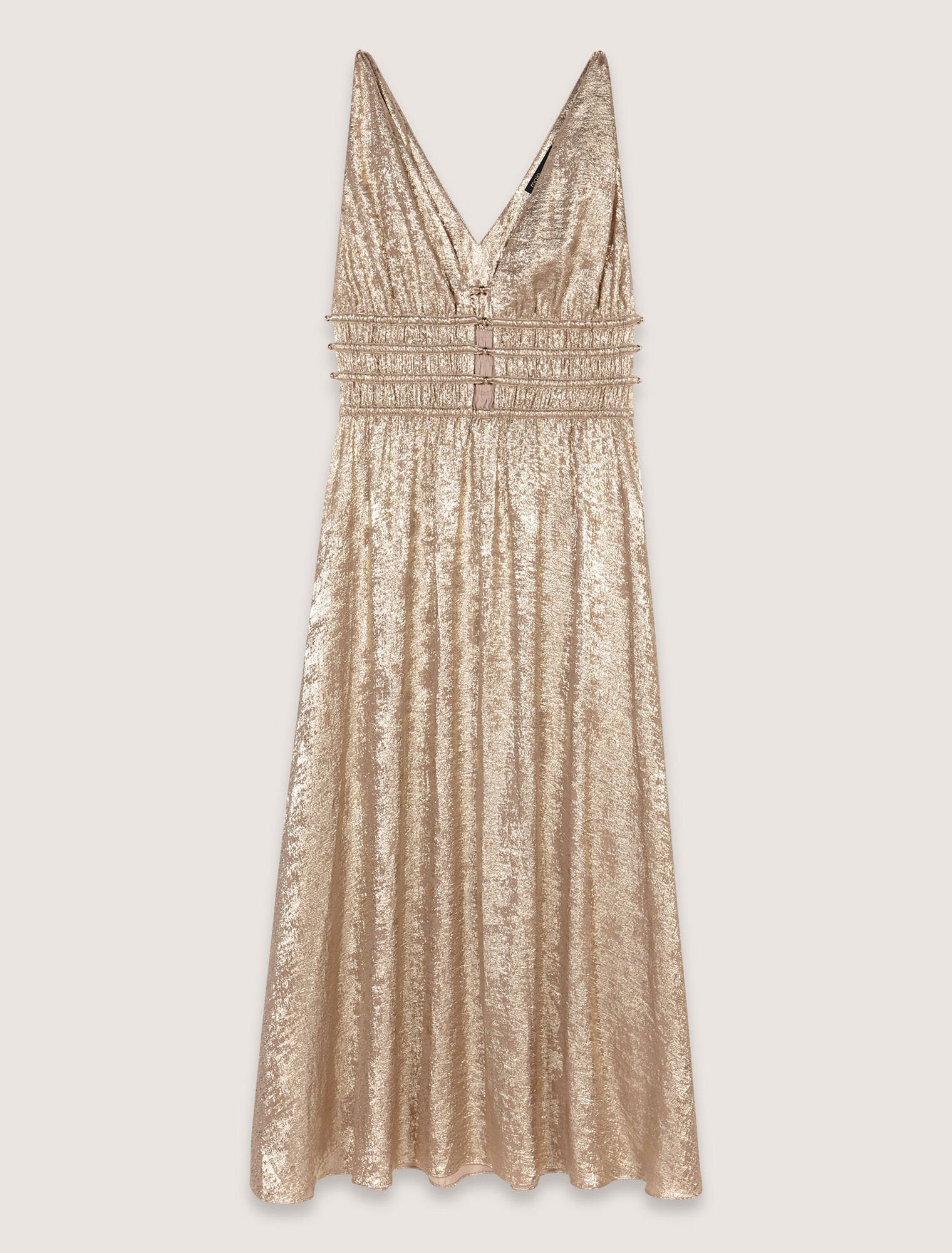 Gold-Metallic maxi dress