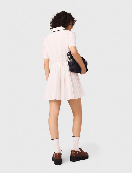 White Short sleeve shirt dress