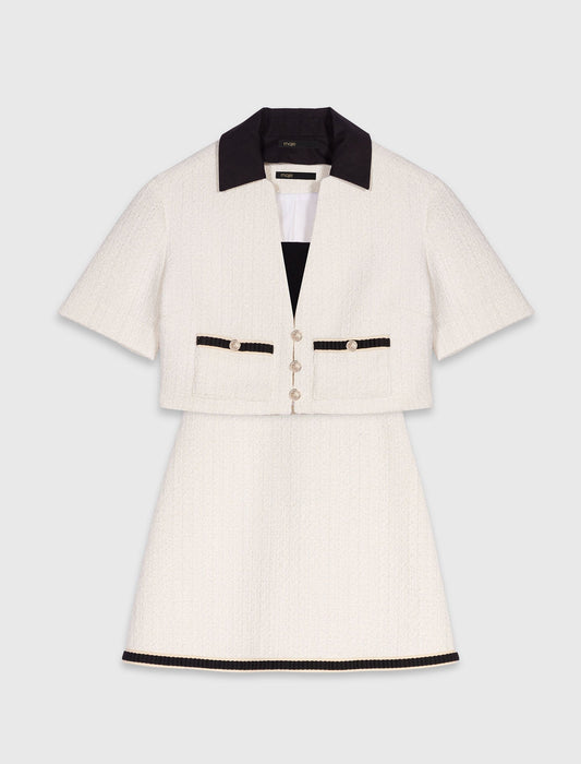 2-in-1 tweed dress